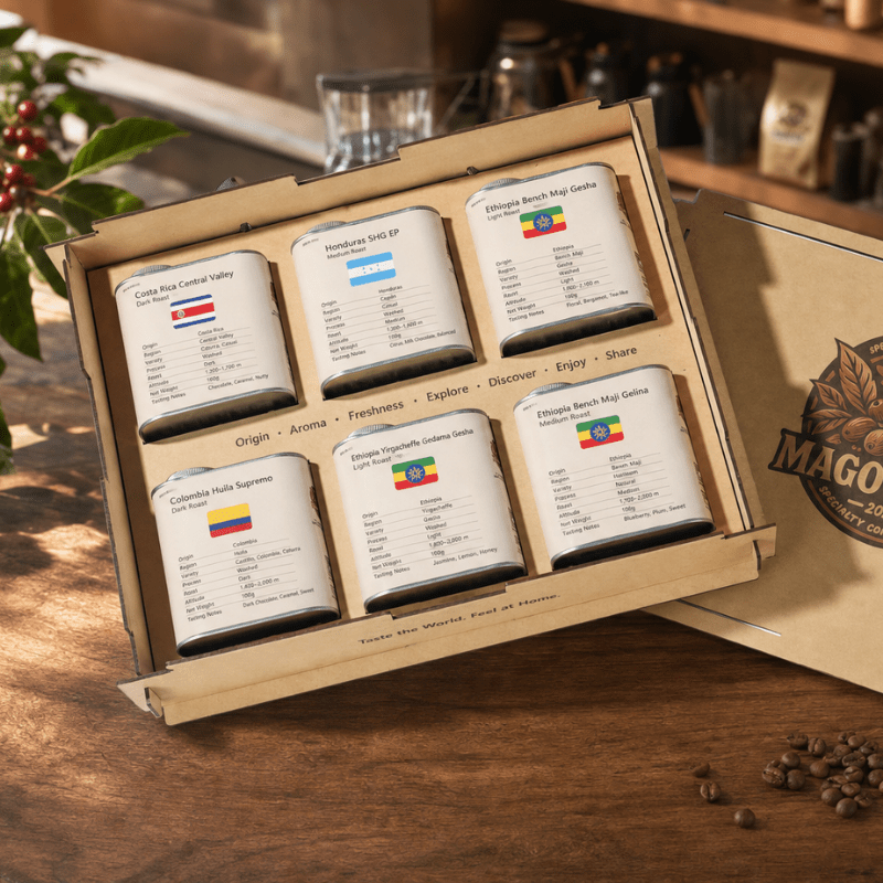 MAGO MAGA Multi-Origin Green Coffee Beans Gift Box - Mago Maga Coffee Bean Roaster