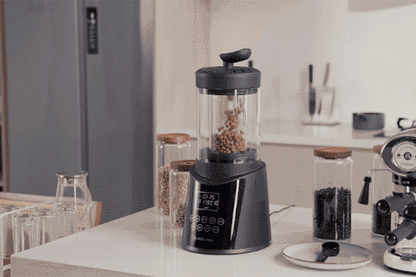 Precision home coffee roaster with digital display. Easily manage roasting data curves for ultimate flavor personalization.