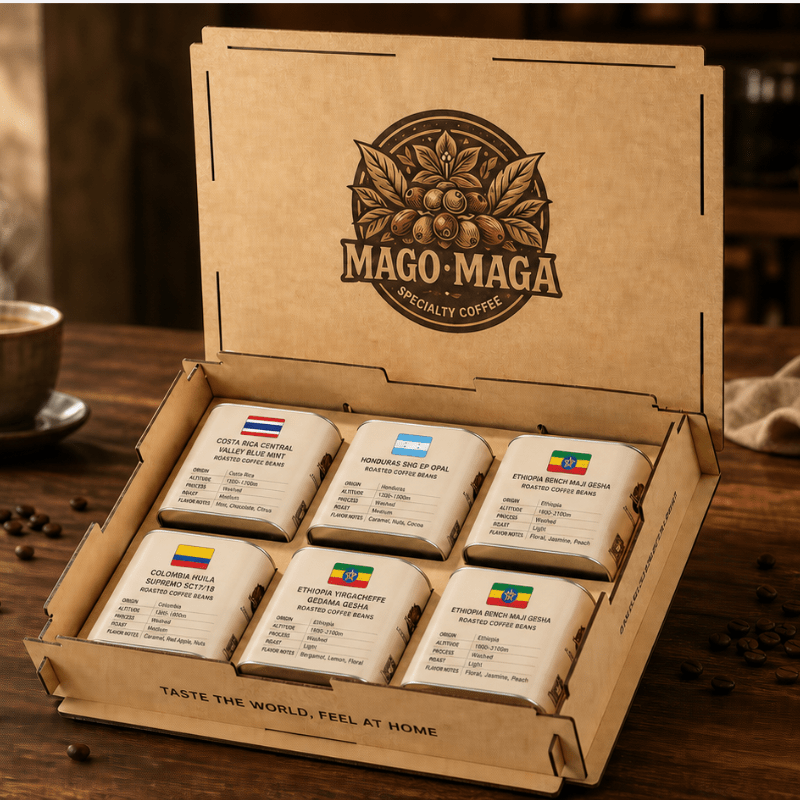 MAGO MAGA Multi-Origin Green Coffee Beans Gift Box - Mago Maga Coffee Bean Roaster