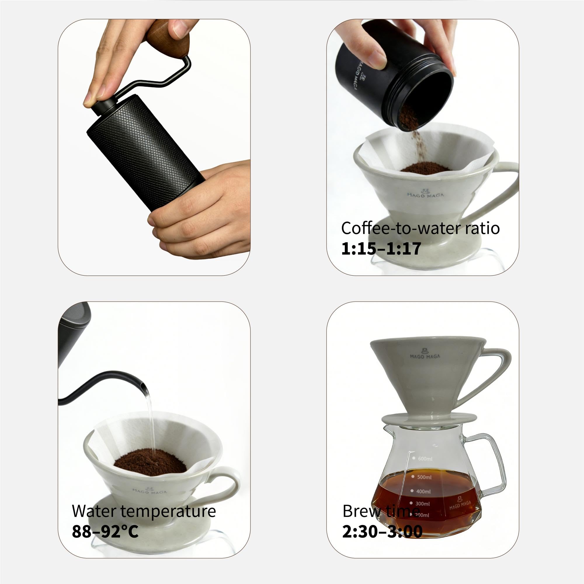 MAGO MAGA Pour Over Coffee Travel Kit - Mago Maga Coffee Bean Roaster