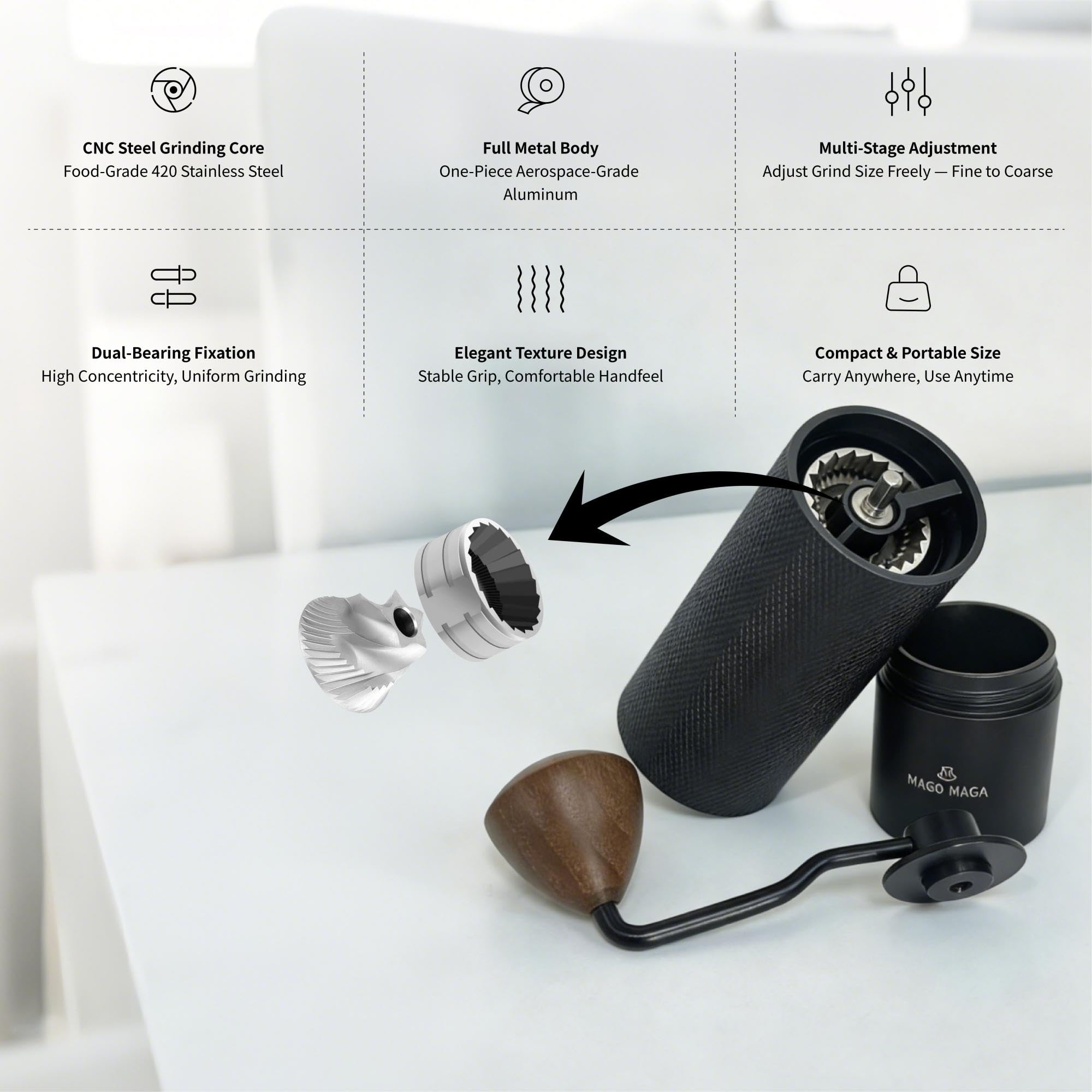 MAGO MAGA Pour Over Coffee Travel Kit - Mago Maga Coffee Bean Roaster
